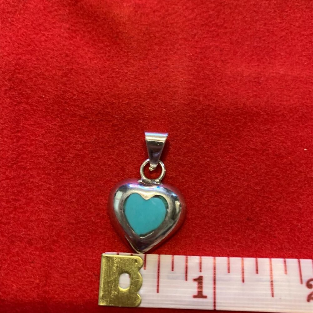 Turquoise heart pendent 925